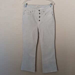 Madewell Demi Cali Bootcut Gray Corduroy Size 29